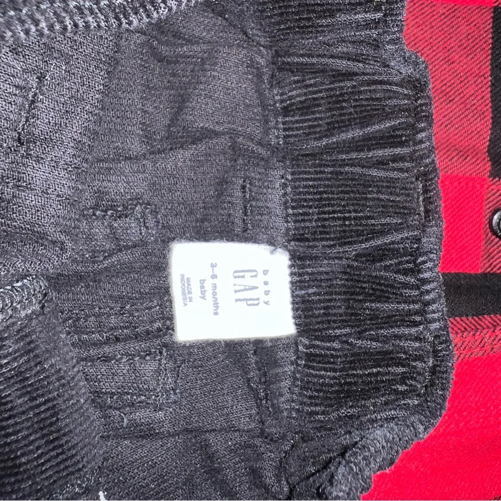Baby Gap Flannel Shirt &‎ Corduroy Pants Outfit 3-6 Months